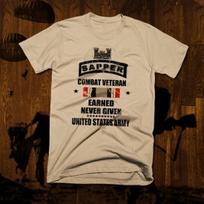 Combat Engineer T-Shirt Army Sapper Clear The Way Military Combat Vet cotton tee XL