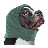 Noise Protection Dog Soothing Hood Washable Adjustable Dog Head Wrap Dog Ear Muffs Breathable Calming Ear Covers for Cats Dogs S žalia