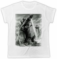 GODZILLA BLACK AND WHITE T-Shirt Retro Cool Gift Tee Monster Movie Vintage UK Unisex T-Shirt XL