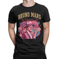 Vyriški marškinėliai Bruno Romantiškas turas Koncertas Šaunūs medvilniniai marškinėliai trumpomis rankovėmis Marsas T-shirt apvalia kaklo iškirpte Drabužiai Suaugusiems S juoda