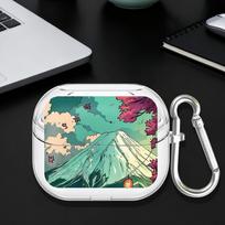 Case For Samsung Galaxy Buds 2 Live 3Pro 4 Pro 4Pro 3 FE 2Pro Clear Earphone Cases Cover With Hook Japanese Scenery Buds 3