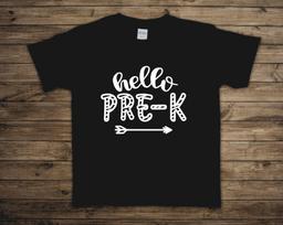 Hello Grades Youth T-Shirt, Pre-K, Kinder, First, Second, Third, Fourth, Fifth Grade, School M
