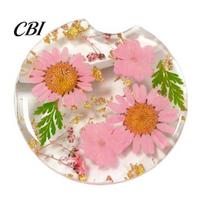 Car Cup Holder Coaster Coaster, Durable Resin Flower Drink Mirror Polished Non-slip Unique Coffee Holder, for Interior Accessories D