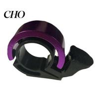 Folding Bike Bell Bicycle Handlebar Crisp Loud Sound Lightweight Universal Road Mountain Safety Grip Handle Aluminum Alloy Alarm Accessories Durable S violetinė