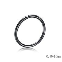 Hypoallergenic Stainless Steel Nose Piercing Lip Ring Helix Ear Clip Nose Ring Piercing Jewelry 10mm juoda