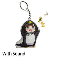 Goo Goo Gaga Penguin Sound Keychain Hand Relax Keyboard Keychains Decompression Click Voice Button Backpack Charm