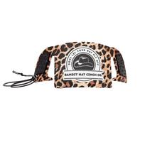 Outdoor Fashion Leopard Cowboy Hat Cinch Detachable with Lanyard Hat Strap Leather Hat Strap Clip Outdoor leopardas