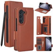 Case for Samsung Z Fold 7 6 5 4 3 Multi-functional Flip Cover with Card Slot and Pen Slot Protector Tough Case Anti-Fingerprint Galaxy Z Fold7 ruda