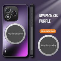 Magnetic Case for Honor 400 Lite Matte Shockproof 360° Rotating Ring Holder Cover for Honor 400 Lite ABR-NX1 Hard Bumper Shell HONOR 400 Lite violetinė