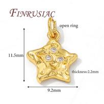 18K Gold Plated Dainty Stars Charms For Earrings Jewelry Making,Charm Pendants For Necklaces Accessories,DIY Jewelry Findings 2 pieces