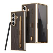 case for Samsung Z Fold 7 6 5 4 3 Integrated shell and membrane anti-drop protective case full coverage with Pen slot plain Galaxy Z Fold7