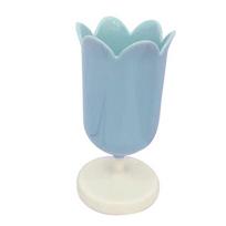 Cosmetics Makeup Brush Tulip Pen Holder Mini Makeup Box Desktop Decoration Stationery Organizer mėlyna