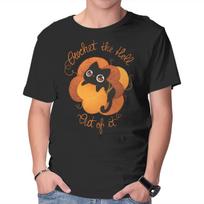 Unisex Crew Neck T-Shirt Crochet The Hell Out Of It Graphic Short Sleeve Casual Tee M