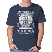 Unisex Crew Neck T-Shirt The Brain Graphic Short Sleeve Casual Tee M