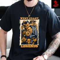 Men's and Women's T-shirts West Coast Rap & Hip Hop Legends Music Tee Unisex Cotton S