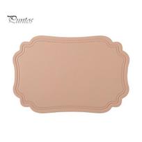 Office Desk Mat PVC Placemat, Waterproof Non-Slip Table Mat, Easy to Clean Dining Heat Resistant Coaster, for Kitchen Room Cafe Restaurant Placemat rožinė