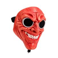 Latex Halloween Mask Full Face Covering for Costume Party Adjustable Strap Durable Material for Adult Use Suitable for Various Events one size raudona