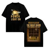 Noah Kahan singer “I'll leave the porch light on”Graphic T Shirt Casual Streetwear  Unisex Cotton Short Sleeve shirt S