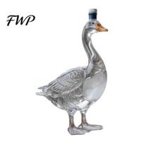 Amber Liquid Display Decanter 3D Animal Whiskey Decanter, 350ml Decorative Bottle, Glass Bird Liquor Design Bottle Artistic for Wine Spirits Home Bar A
