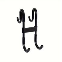 2PCS Rust-Resistant Plastic Shower Hooks Heavy Duty Strong Hold for Towels Clothes Robes Ideal Bathroom Glass Door Organizer Accessory Home Daily Use 2PCS pilka