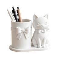 Plastic Creative Pen Stand 3D Printed Desktop Ornament Makeup Brush Storage Organizer  Home Decor balta