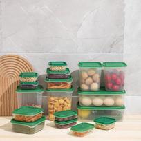 17 Pcs Set Transparent Kitchen Storage Container Box Food Container Refrigerator Organizer Snacks Nuts Fruits Storage Box Jars Medium