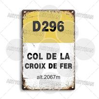 HD Metalinis skardinis ženklas Prancūzijos dviračių sportas Kalnų sienos dekoras Retro Alpe dHuez Mont Ventoux Galibier ParisRoubaix Plakatas dviračių mėgėjui 20x30cm（7.8x11.8inch）
