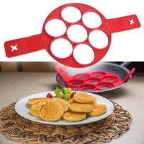 Omelette Mold Silicone Breakfast Diy Mold Egg Shape Smile Visage Pancake Outil Egg Anneau rouge