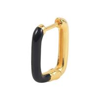 ROXI Multiple Color 18k Gold Plated S925 Silver Huggies U Shape Enamel Hoop Earrings juoda