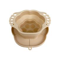 Collapsible Drying Rack & Storage Tray Cat Paw Portable Washing Mat  for Travel chaki