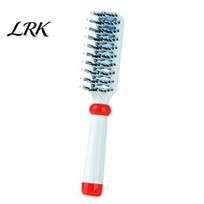 Volumizing Hair Brush Curved Vented Detangling Brush, Scalp Massage Paddle for Wet Fluffy Dry Hair, Blow Drying Detangler Hollow A raudona