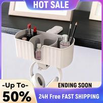 4 in 1 Clamp-On Detachable Pen Cup Holder with 2 Wire Holes Under Desk Storage Box for Cups Phones Pens Desktop Accessories China Mainland