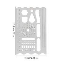 Multi-Functional Drawing Stencil Ruler Set Stainless Steel Tool For Geometry, Journaling, Bullet Notes & Art, Students, diy