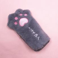 Cute Plush Cat Paw Pencil Case-Multi-functional Large Capacity Pencil Pouch, Soft Stationery Storage Bag for School & Kids Gifts