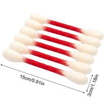 Cotton Swabs Cat Toys With Catnip 6-piece Kitten Teeth Cleaning Cotton Swabs Cat Chew Toy For Indoor Outdoor Training raudona