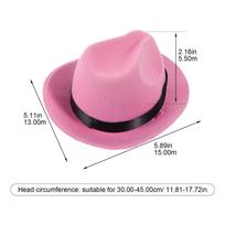 Dog Cowboy Hat Wear-Resistant High Quality Cotton Adjustable Strap Pet Hat for Carnival Festival Party Cosplay Photo Shoot rožinė