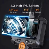 Industrial Endoscope Camera 4.3  Single Dual Lens HD 1080P Car Inspection Borescope IP67 Waterproof Sewer Camera With LED 1m