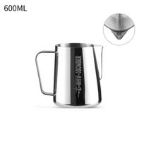 JUSTINLAU 450/600ML Milk Frothing Pitcher Espresso Spouted Latte Art Cup Stainless Steel Milk Foam Cup Home Milk Jug Coffee Tool