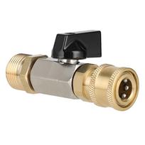 M22 14mm Adapter With Quick Coupling Ball Valve Compatible With Pressure Washer 4500 PSI Pressure Washer Hose Fitting Parts