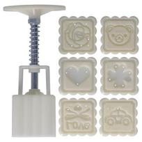 Durable ABS Cake Mold HandPressed Rectangular Shape Mooncake Mold Detachable Food-Grade Cookie Stamp Mid-Autumn Festival balta