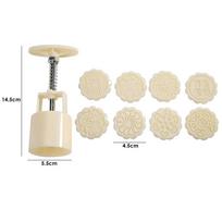 8pcs DIY Cake  Easy Cleaning Mooncake Maker Thickened Mid-autumn Baking Tool Labor-Saving for Home Kitchen Bakery Use China Mainland