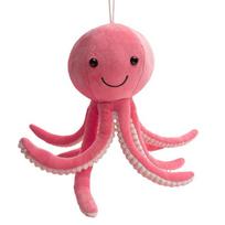 30cm Stars Octopus Plush Toy Stuffed Aquatic Cartoon Animal Doll Smiling Face Plushie Appeasing   Birthday Gift 30cm tamsiai rausva spalva