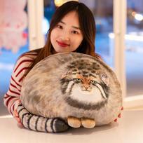 Hot 1pc 30/40/55cm Simulated Otocolobus Manul Plush Toys Pallas's Cat Stuffed Animal Doll Soft Fat Cat Pillow For Children Gifts 30cm