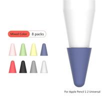 8PCS Silicone Replacement Tip Protective Case Nib Cover Skin for Apple Pencil 1 2 Touchscreen Stylus Apple IPad Pencil Case nib