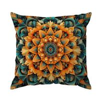 1Pc Mandala Pattern Pillow Cover For Home Living Room Bedroom Sofa Office Decorative Pillowcase Soft Throw Pillows 45X45Cm Peach skin 18*18(CM)-1Pcs
