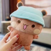 Adorable Cartoon Yier Bubu Dudu Plush Doll Panda Bear With Pink Backpack Soft Stuffed Animal Toys Home Decor Birthday Gift Girl 20cm