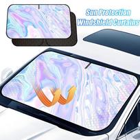 Windshield Curtains For Car Uvr-reflective Windscreen Sun Shade Sun Protection Cover Foldable Full Coverage Sunshade Curtain įvairiaspalvis