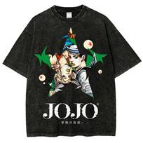 Vintage JoJos Bizarre Adventure Anime Character Graphic T Shirt for Men 100 Cotton Oversized Streetwear 2026 New 2XL