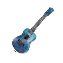 Kids Guitar Ukulele Toy, 4 String Musical Instrument Pretend Play for Toddlers, Soft Strings Educational Toy One Size mėlyna