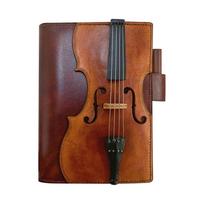Vintage Instrument Shape Leather Journal Notebook for Music Lovers Gift One Size